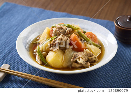 Meat and potatoes 126890079