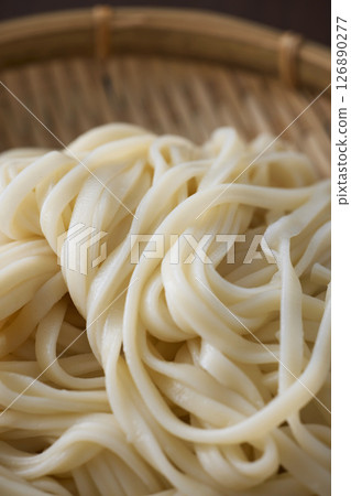 Udon noodles served in a colander Udon noodles served in a colander 126890277
