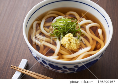 Warm udon noodles Warm udon noodles 126890367