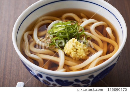 Warm udon noodles Warm udon noodles 126890370