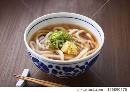 Warm udon noodles Warm udon noodles 126890376