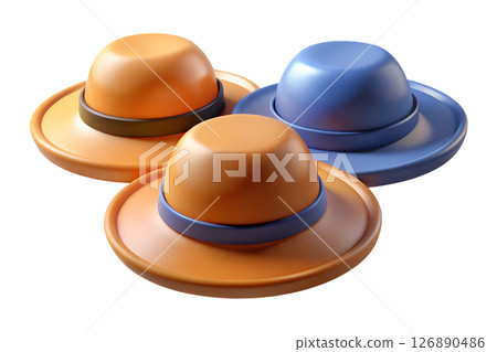Three Stylish Hats 126890486