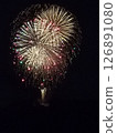 Summer night sky, fireworks festival, continuous fireworks 126891080