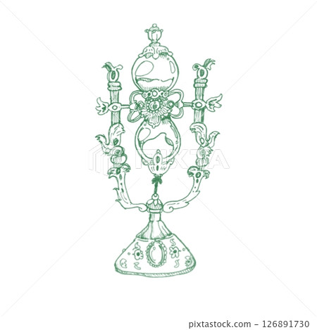Antique hourglass green 126891730