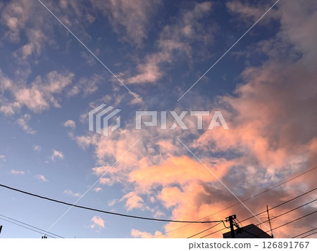 Cloudy evening sky 126891767