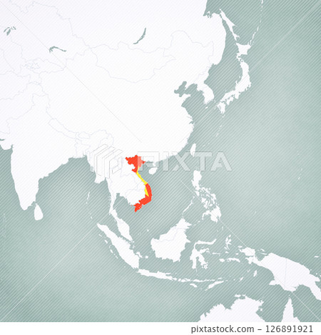 Map of East Asia - Vietnam 126891921
