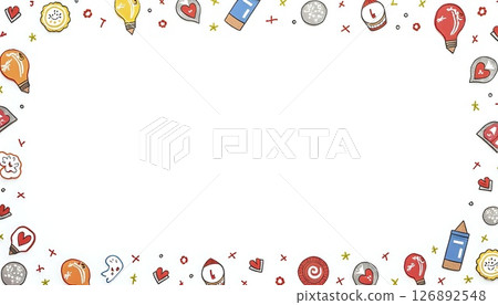 Hand Drawn Doodle Frame With Blank Space 126892548