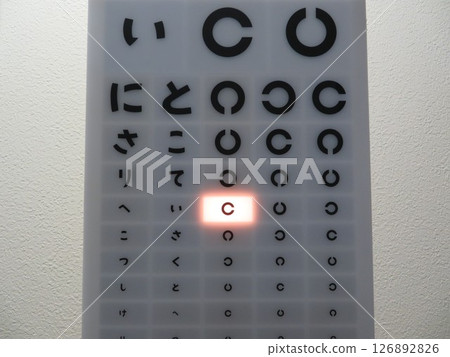 眼睛測試Landolt環 126892826