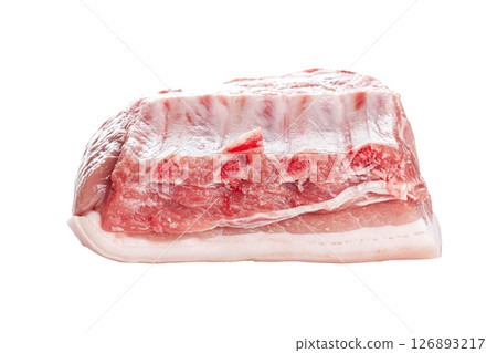 Uncooked meat, isolated on white Uncooked meat, isolated on white 126893217