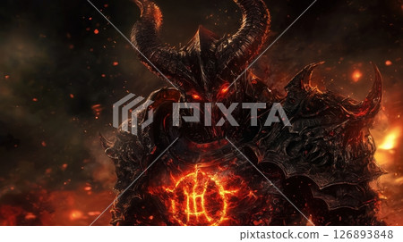 The Demon Lord of Hell in Burning Armor 126893848