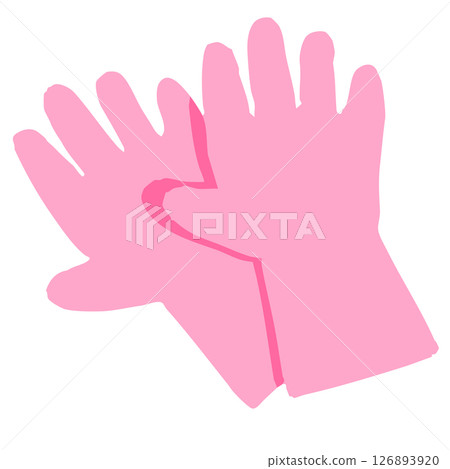 Pink rubber gloves Pink rubber gloves 126893920