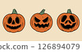 Halloween pumpkin set vector illustration 126894079