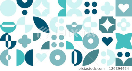 Health and medicine geometric seamless pattern 126894424