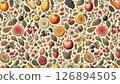Flowers and Fruits Wallpaper 126894505