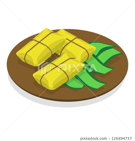 3D Isometric Flat Vector Illustration of Traditional Brazilian Cuisine, Delicious Latin American Food. Item 3 3D Isometric Flat Vector Illustration of Traditional Brazilian Cuisine, Delicious Latin American Food. Item 3 126894737