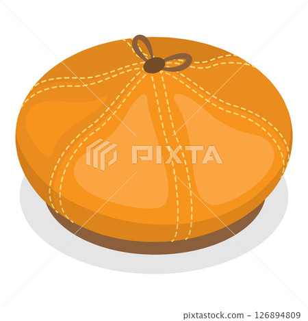 3D Isometric Flat Vector Set of Hats, headgears, Clothing Accessory. Item 8 126894809