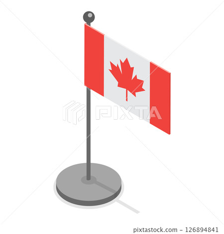 3D Isometric Flat Vector Illustration of Canada Collection, Traditional Cultural Attributes. Item 1 3D Isometric Flat Vector Illustration of Canada Collection, Traditional Cultural Attributes. Item 1 126894841