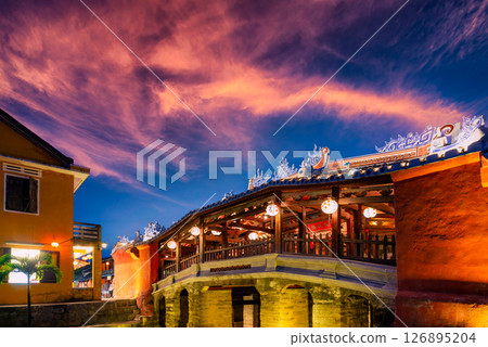 The Pagoda Bridge or The Japanese Covered Bridge in Hoi An, Vietnam The Pagoda Bridge or The Japanese Covered Bridge in Hoi An, Vietnam 126895204