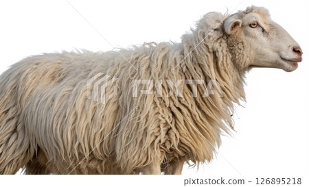 sheep isolated on white background 126895218
