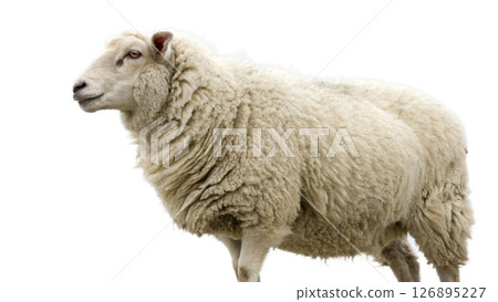 sheep isolated on white background 126895227
