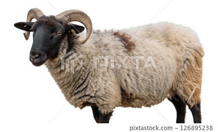 sheep isolated on white background 126895238
