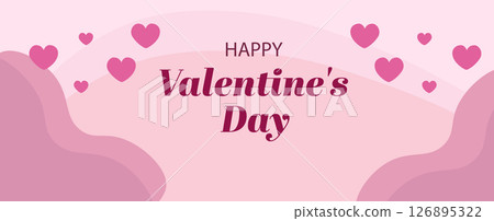 Wishing you a joyous Happy Valentines Day, filled with hearts and warm love designs 126895322