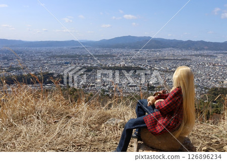 從大文字山（如意岳）遠眺京都盆地 126896234
