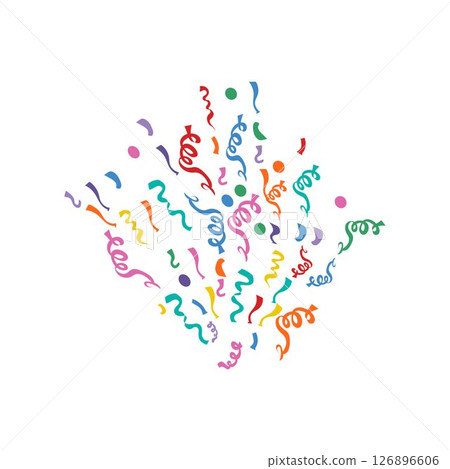 Colorful Confetti Paper Confetti Design 126896606