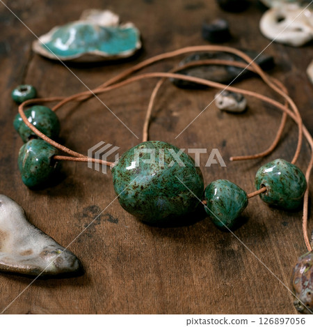 Handmade ceramic beads Handmade ceramic beads 126897056