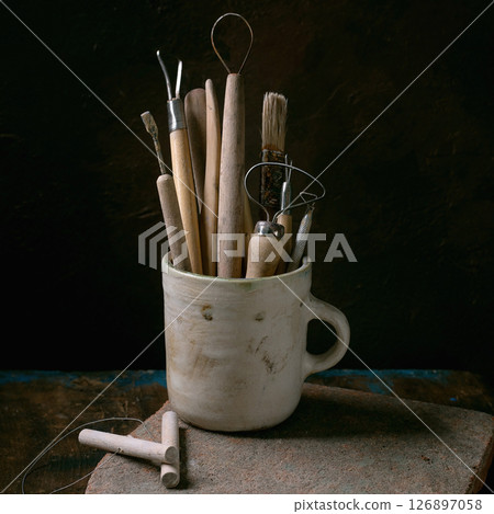 Set of pottery tools 126897058
