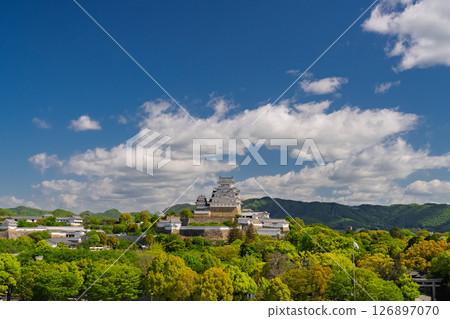 《兵庫縣》姬路城：初夏的綠色季節 126897070