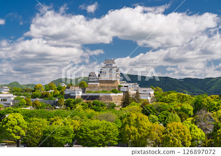 《兵庫縣》姬路城：初夏的綠色季節 126897072