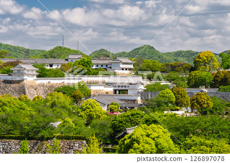 《兵庫縣》姬路城：初夏的綠色季節 126897078