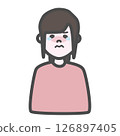 A woman crying in frustration 126897405