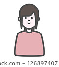 Simple girl icon 126897407