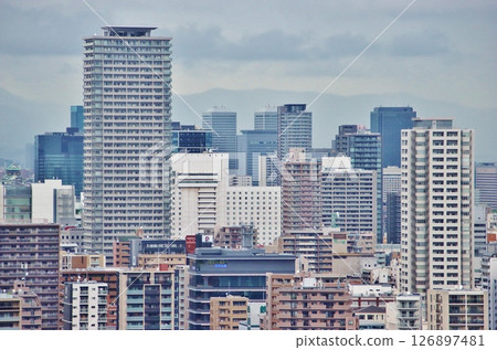 Osaka city image (Osaka Castle Park direction) 126897481