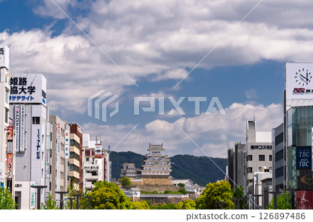 <兵庫縣>姬路城的街景 126897486