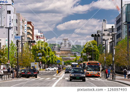 <Hyogo Prefecture> Townscape with Himeji Castle 126897493