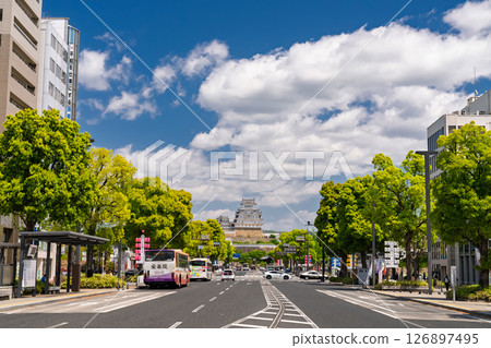 <兵庫縣>姬路城的街景 126897495