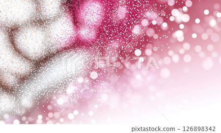 Abstract pink and white glittering bokeh light background 126898342