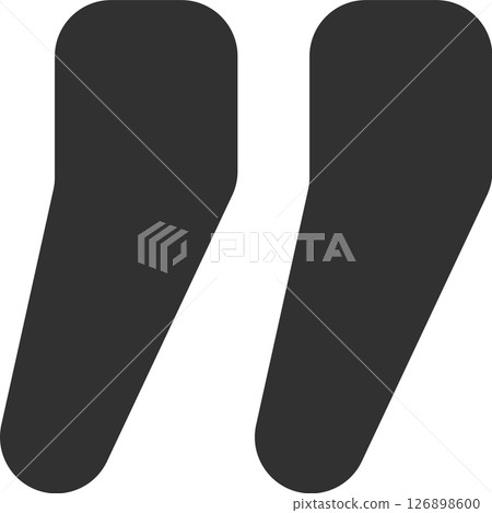 Quotation marks encompassing text, signifying a direct quote, used in writing and literature to attribute words to a specific source, enhancing clarity and credibility 126898600