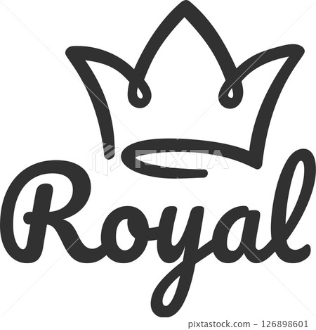 Simple, elegant royal crown logo representing luxury, premium quality, and exclusivity, suitable for businesses targeting high end clientele 126898601