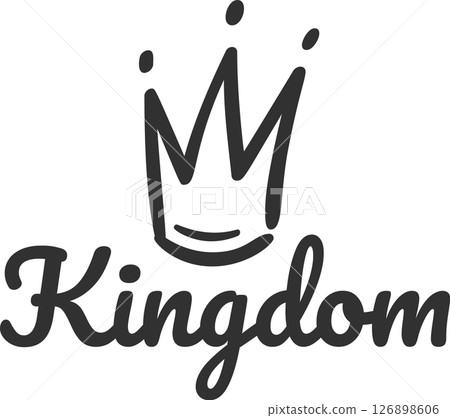 Hand drawn crown symbolizing kingdom, authority, monarchy, royalty, leadership and power, ideal for graphic design projects related to history, nobility and medieval times 126898606
