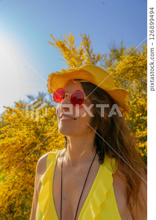 Radiant Girl Under the Summer Sun 126899494