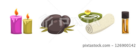 Spa and Aromatherapy Object and Accessory Vector Set Spa and Aromatherapy Object and Accessory Vector Set 126900142