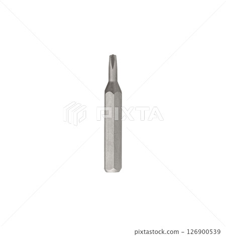 Iron bit for screwdriver and drill on Isolated on a white background Iron bit for screwdriver and drill on Isolated on a white background 126900539