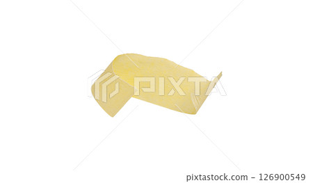 Yellow painter's tape isolated on white background, macro. Torn, crumpled, twisted strips of yellow painter's tape on white background Yellow painter's tape isolated on white background, macro. Torn, crumpled, twisted strips of yellow painter's tape on white background 126900549
