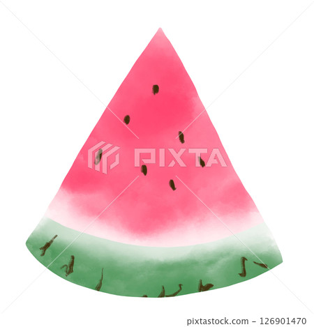 Watermelon cut into triangles 126901470