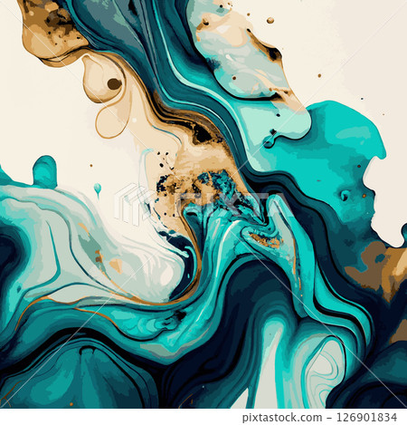 Marble texture design, colorful multicolored marble surface, curved lines, bright abstract design background - Vector Marble texture design, colorful multicolored marble surface, curved lines, bright abstract design background - Vector 126901834