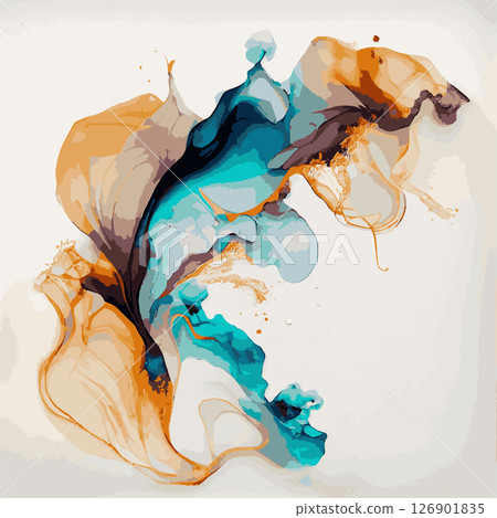 Marble texture design, colorful multicolored marble surface, curved lines, bright abstract design background - Vector Marble texture design, colorful multicolored marble surface, curved lines, bright abstract design background - Vector 126901835